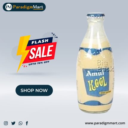 Amul Kool Milk Kesar Flavour 200 ml Glass Bottle