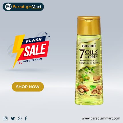 Emami 7 Oils In One Light, Non-Sticky & Non-Greasy Hair Oil, 20 Times Stronger Hair ,Nourishes Scalp ,300 ml