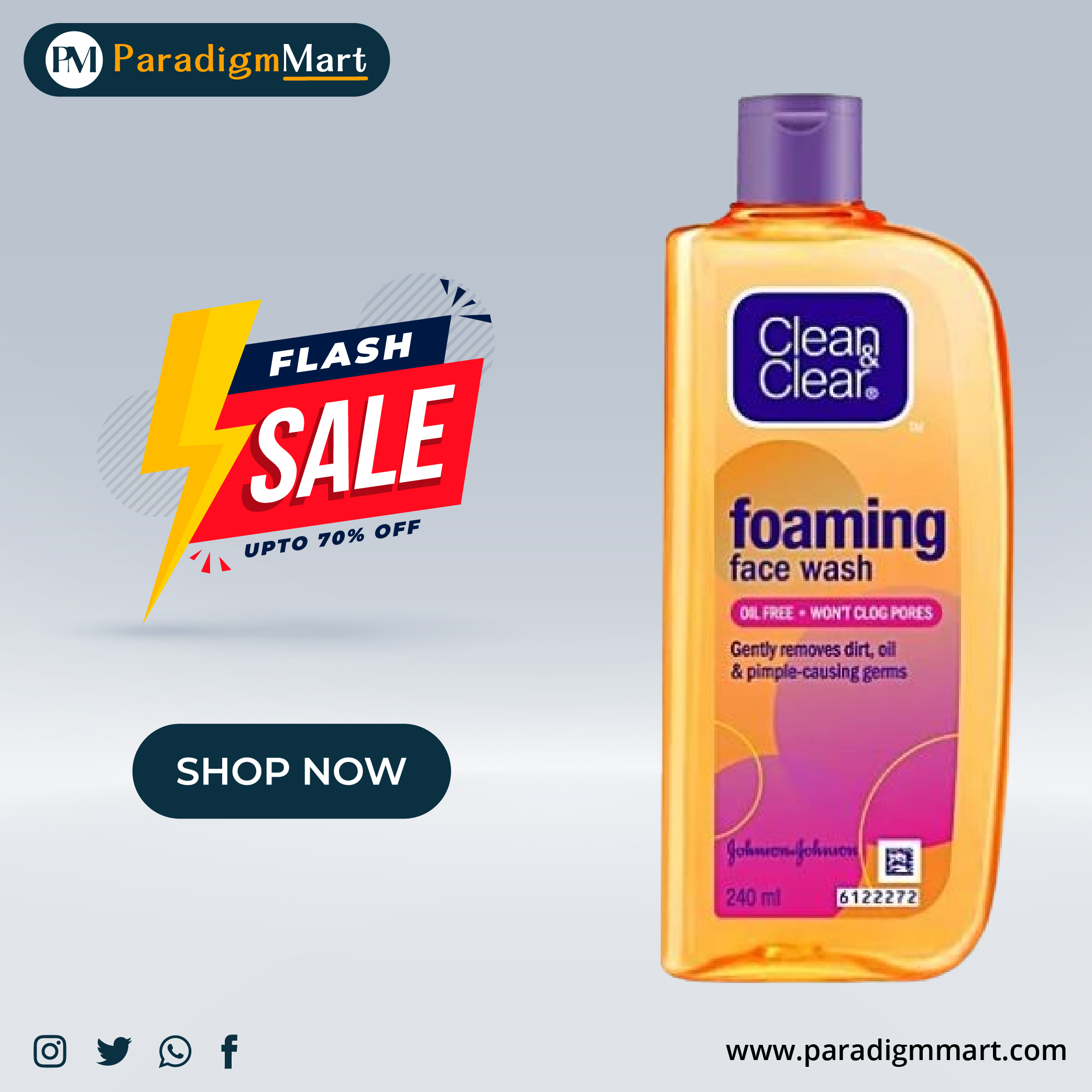 Foaming_Facewash_240ml-removebg-preview-01 Clean & Clear Foaming Face Wash -240 ml