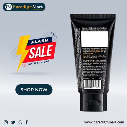Garnier Men Power White Anti-Pollution Double Action Facewash-25 g;