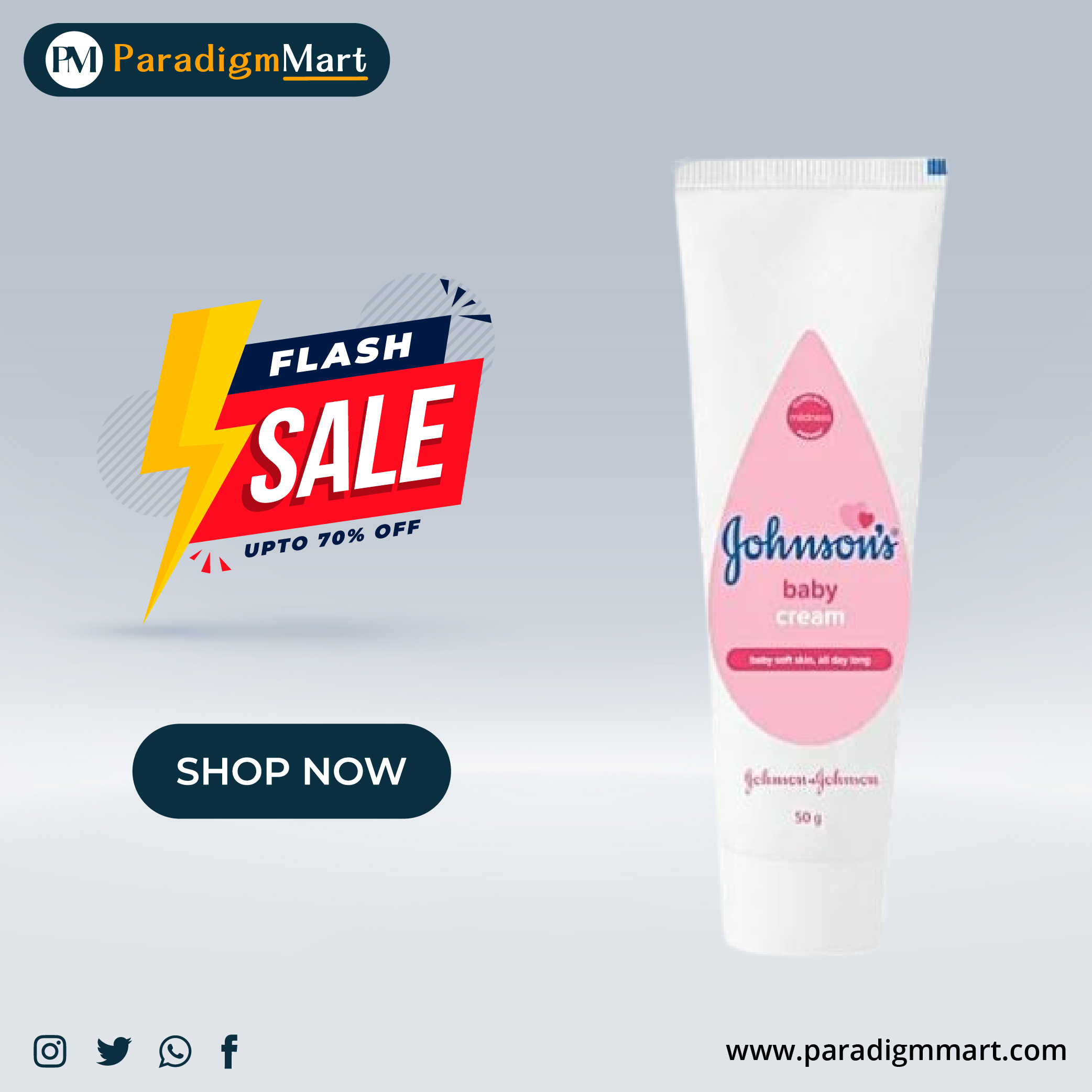 Johnson_s_baby_Baby_Cream__50_g-removebg-preview-01 Johnson's baby Baby Cream - Protects From Dryness, pH Balanced, Paraben-Free, 50 g