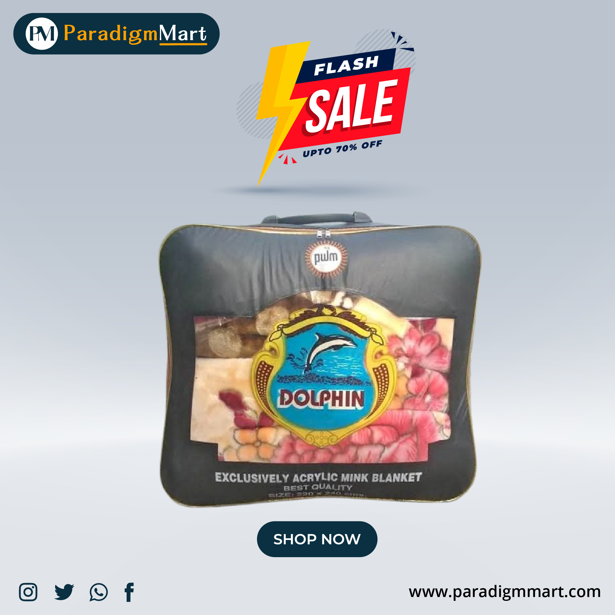 Kashmiri blanket Dolphin ,Modina, Fleece Blanket 4.5Kg + (King Size)-01 Kashmiri blanket Dolphin ,Modina, Fleece Blanket 4.5Kg + (King Size)