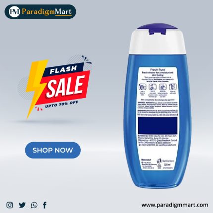 NIVEA Fresh Pure Shower Gel - Sea Minerals & Aquatic Scent, Refreshing, Moisturizing, 250 ml