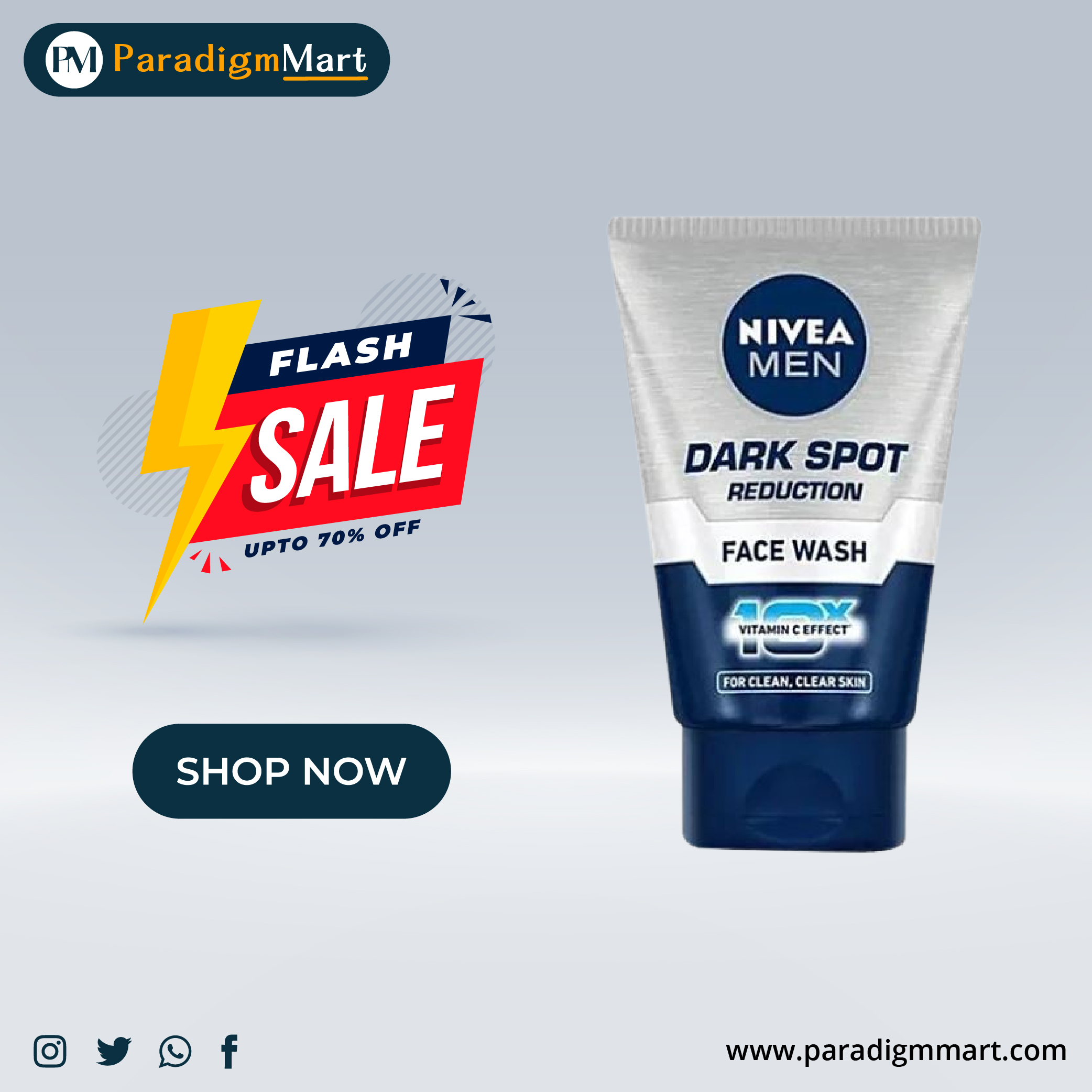 Nivea_Dark_Spot_Reduction_Face_Wash__100_g-removebg-preview-01 Nivea Dark Spot Reduction Face Wash - For Clean & Clear Skin With 10x Vitamin C Effect, 100 g