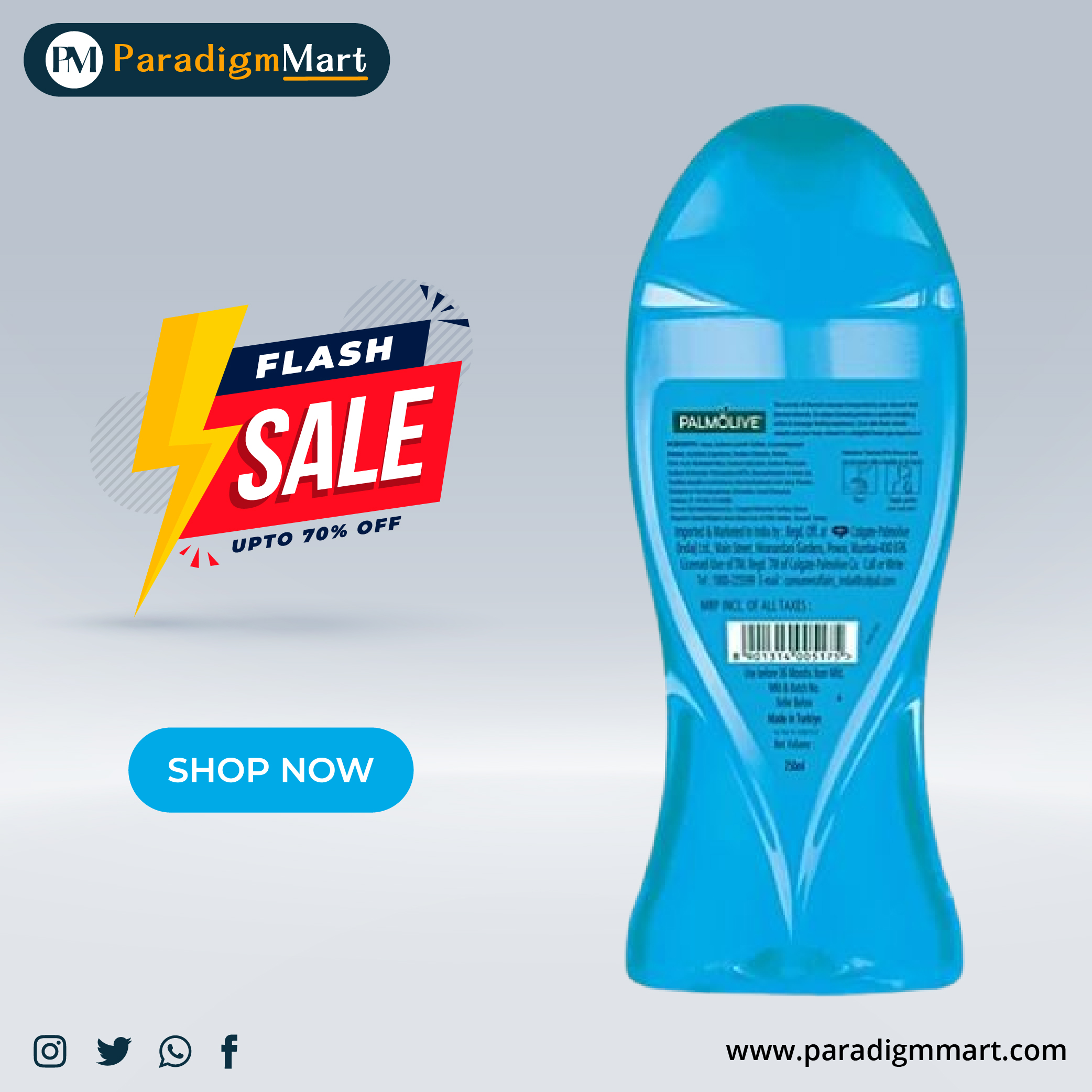 Palmolive Aloe Vera & Thermal Minerals Feel The Massage Exfoliating Shower Gel, 250 ml