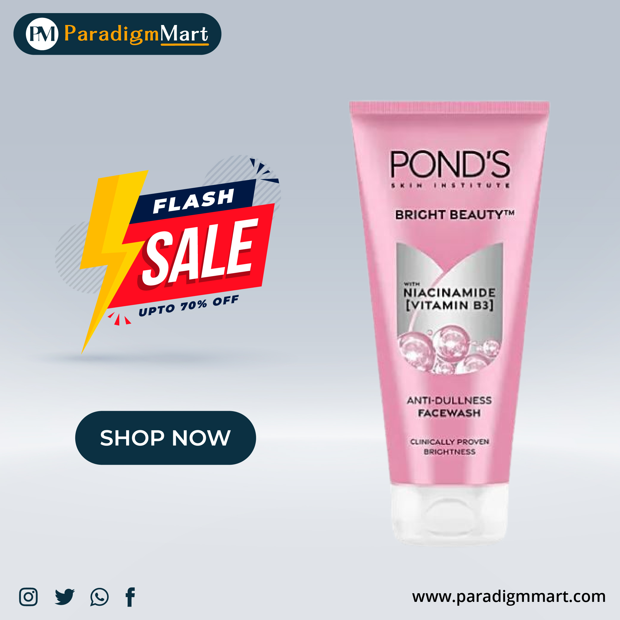 Ponds_Bright_Beauty_Facewash_-_With_Niacinamide__200_g-removebg-preview-01 Ponds Bright Beauty Facewash with Niacinamide, For Glass Skin-like Shine, 200 g