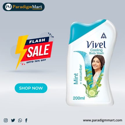 Vivel Body Wash - Mint & Cucumber, Cooling, Moisturizing, For Soft, Smooth Skin, 200 ml